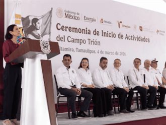 Reportan avance de 50% en campo Trion