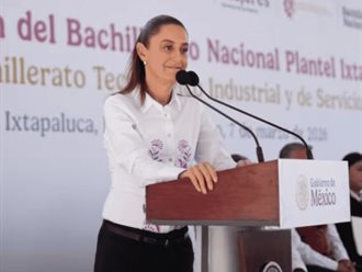 Sheinbaum llama a estudiantes a decir no a las drogas