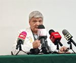 Conferencia de prensa con el director del Hospital Infantil de Tamaulipas, Vicente Plascencia Valadez.