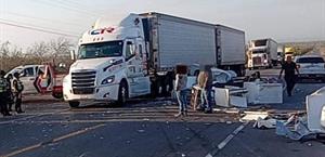 7 lesionados en accidente en la Victoria-Matamoros