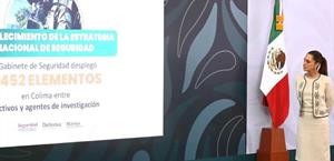 Sheinbaum destaca caída  de la violencia en Colima