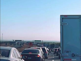 Tráfico intenso en carretera Monterrey Reynosa por retenes