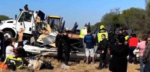 Vuelca autobús con peregrinos de Reynosa en Padilla