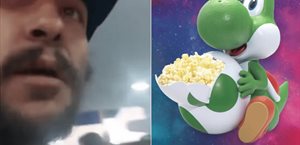 Cinépolis: hombre se altera por palomera Yoshi de Super Mario Galaxy