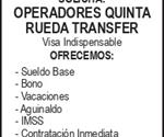 (LOGO) SOLICITA: *OPERADORES 