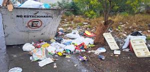 Desbordan de basura contenedores del centro