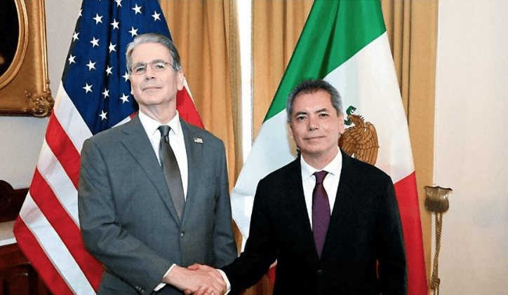 Secretarios del Tesoro de EU y de Hacienda de México se reúnen