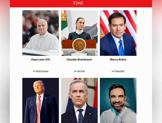  Time reconoce a Sheinbaum entre los 100 más influyentes de 2026