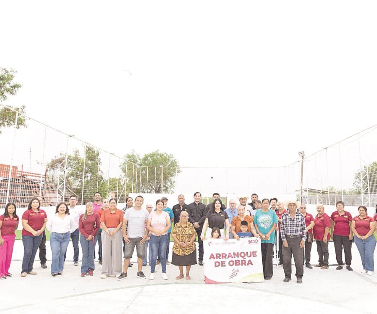 Inicia rehabilitación de cancha del bordo en Díaz Ordaz