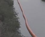 Blindan con barreras flotantes cruces en el Río Bravo