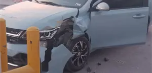  Conductora choca contra gasolinera en Río Bravo