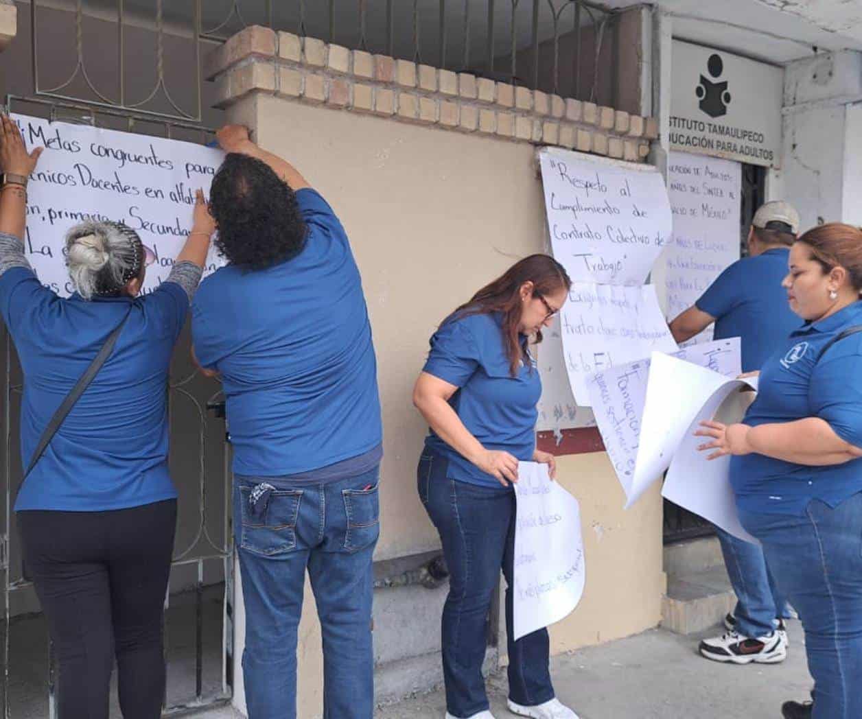 Se unen trabajadores del ITEA Reynosa a protesta nacional