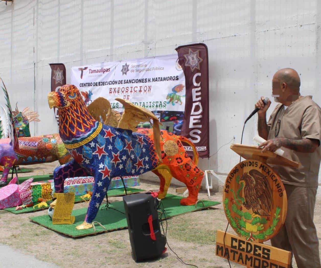 Internos de Matamoros y Altamira crean alebrijes mundialistas