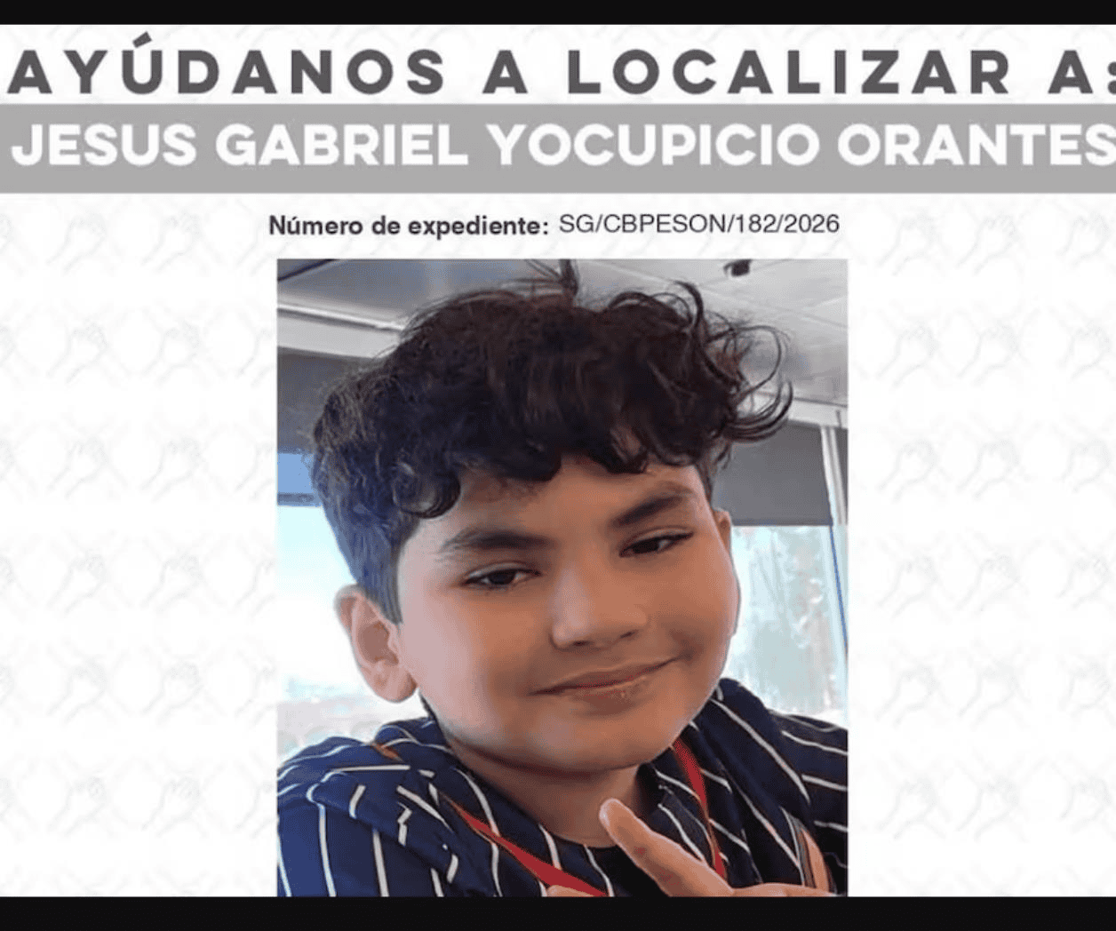Ricky Yocupicio solicita ayuda para encontrar a su sobrino