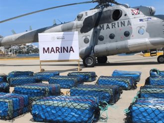 Marina asegura cargamento de cocaína frente a Guerrero