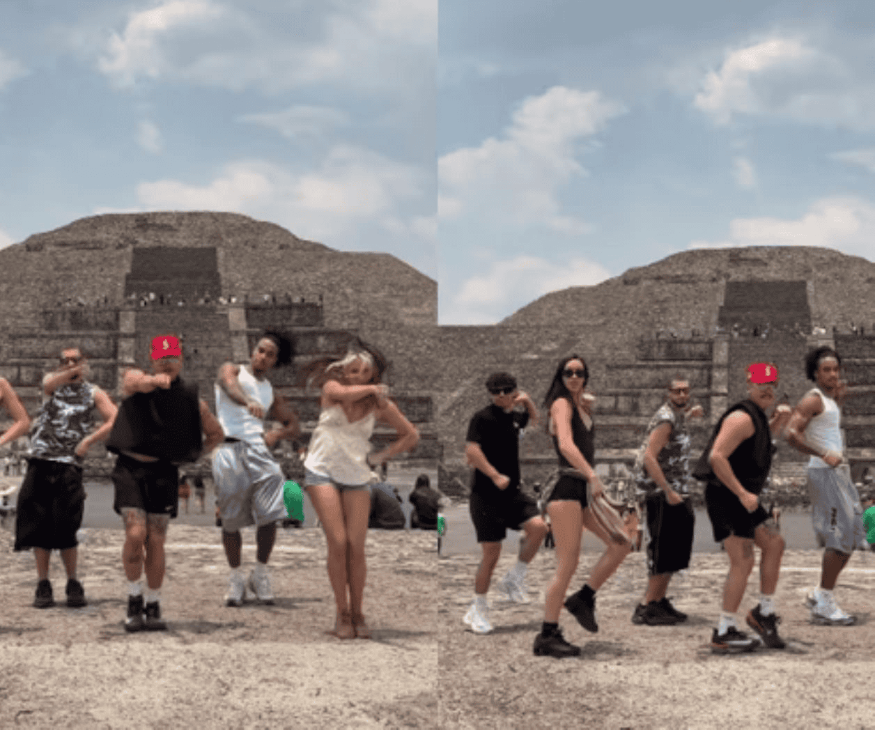 Bailarines de BTS llevan la coreografía de FYA a Teotihuacán