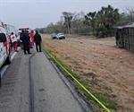 Fatal volcadura de autobús en la González-Llera