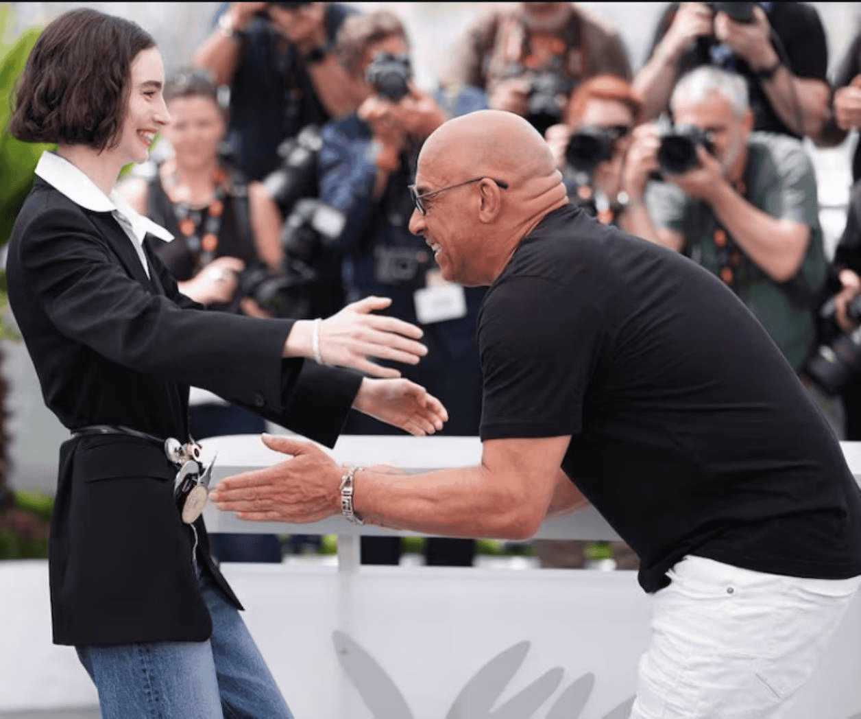 Encuentro emotivo entre Vin Diesel y Meadow Walker en Cannes