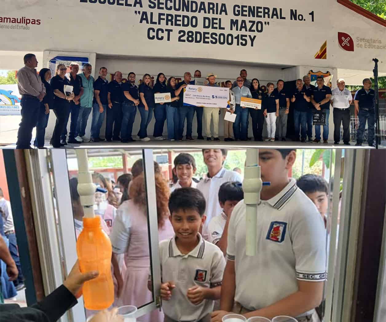 Donan potabilizadora de agua en secundaria