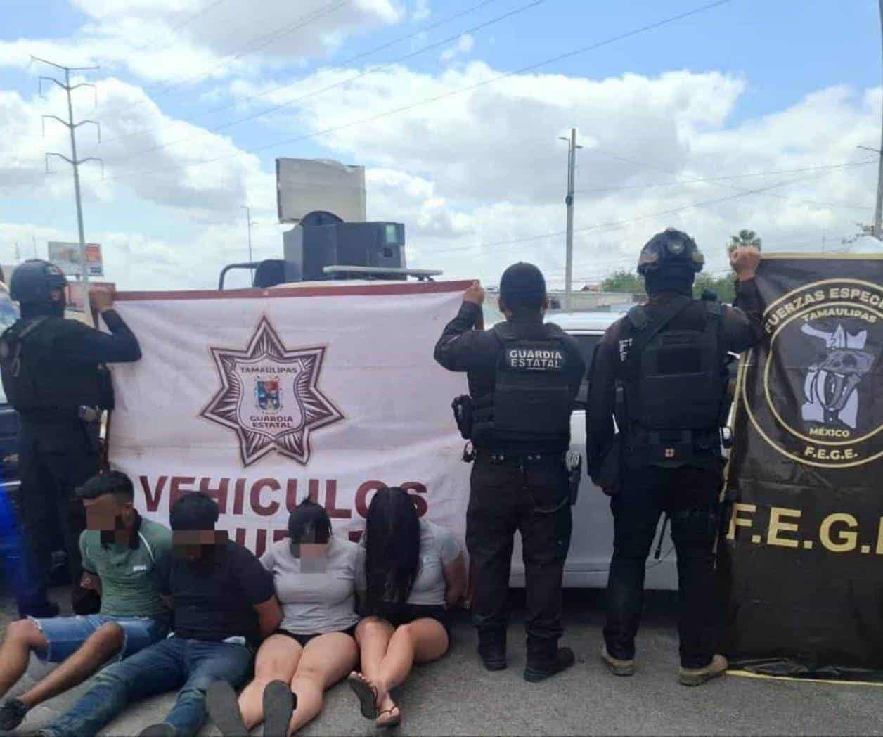 Captura Guardia Estatal a cuatro personas en Reynosa