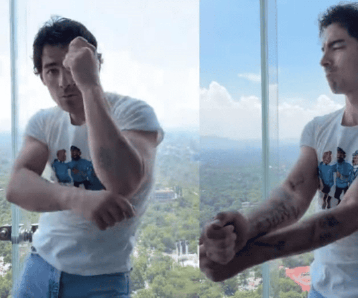Joe Jonas baila Vaquero antes del Tecate Emblema