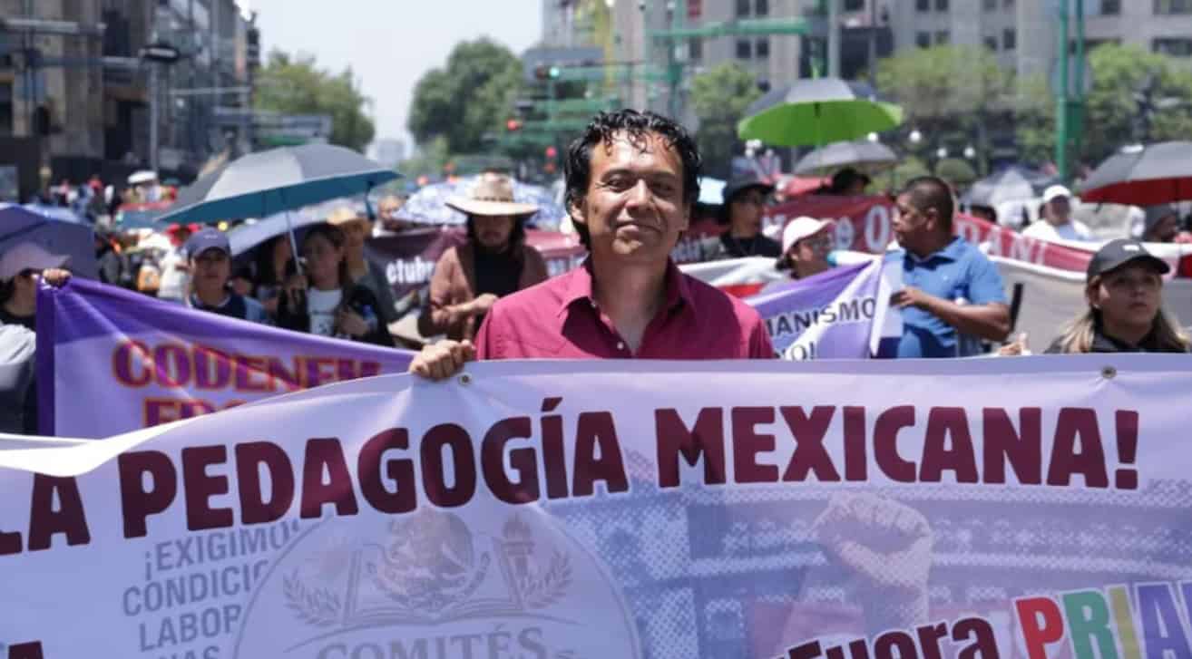 Marx Arriaga se suma a marcha de la CNTE