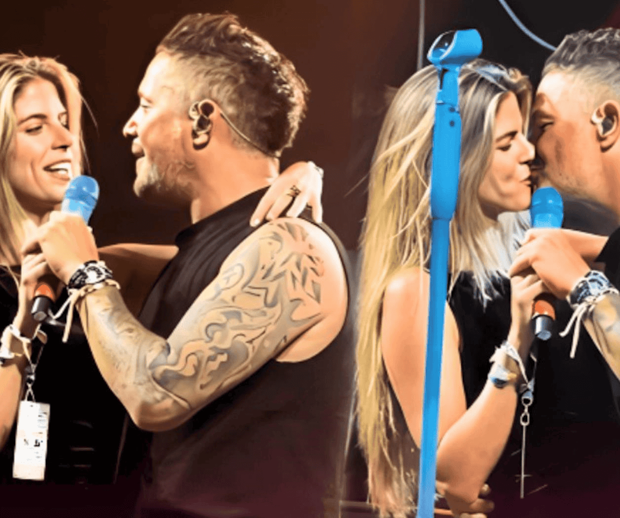 Sorprende al cantar con su novia