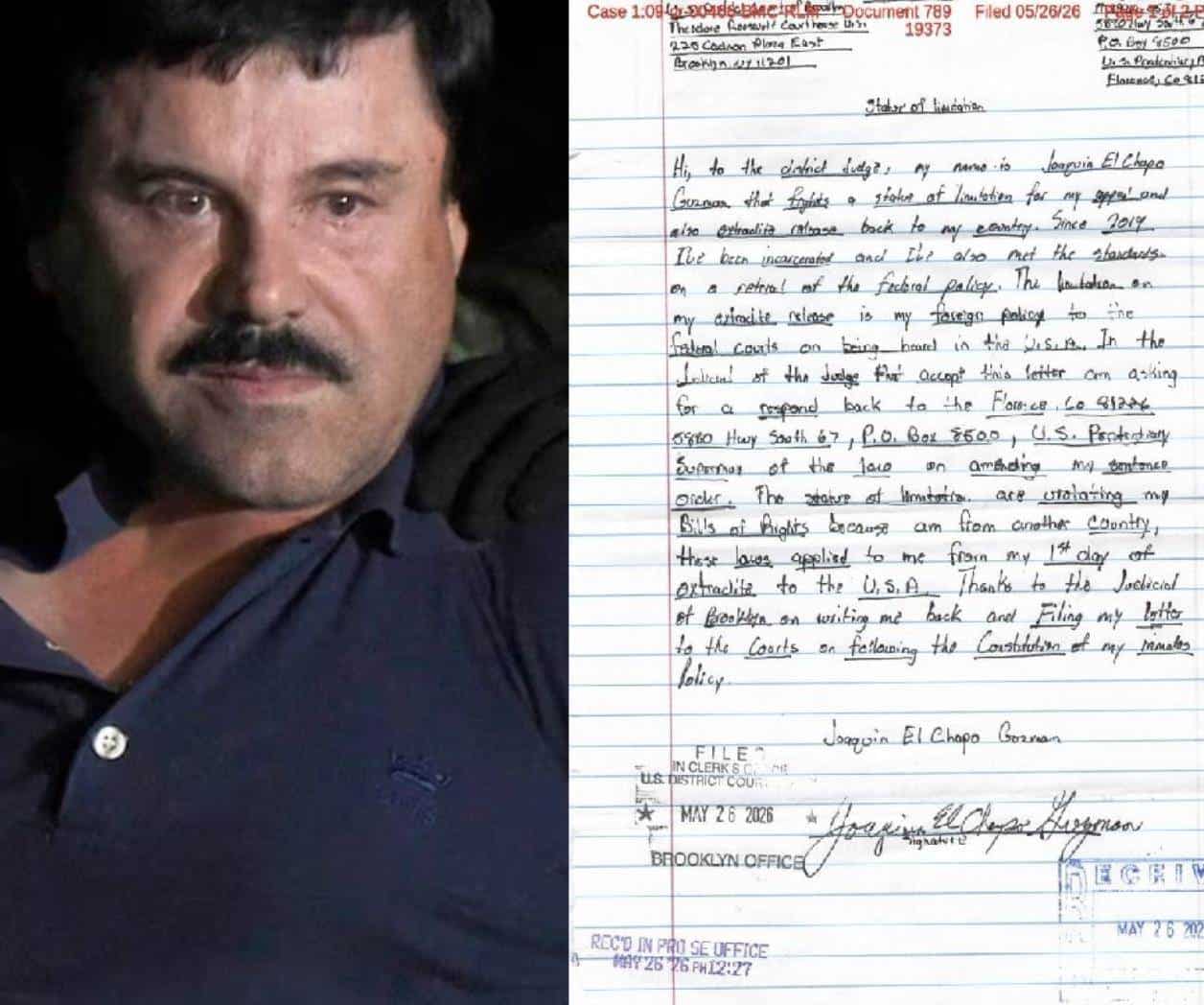 El Chapo envía nueva carta a Corte de NY