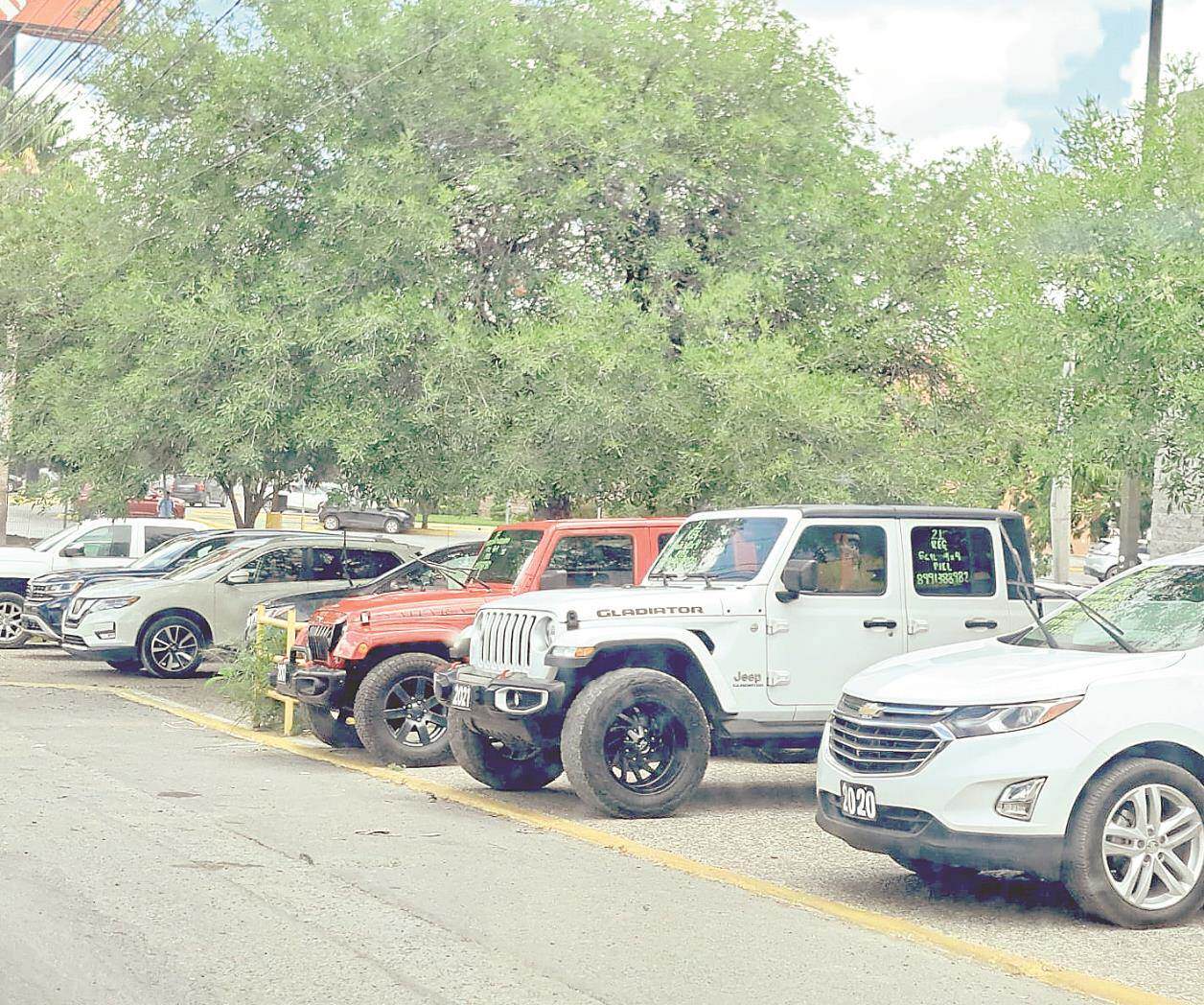 Usan camellón central como estacionamiento