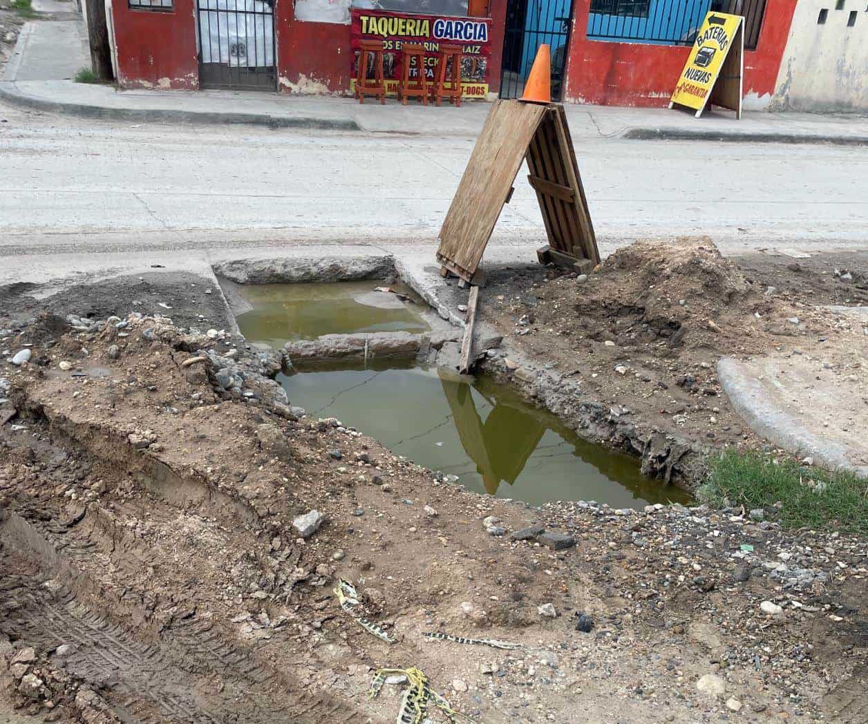 Riesgo en la Pedro J. Méndez por excavación abierta de un mes
