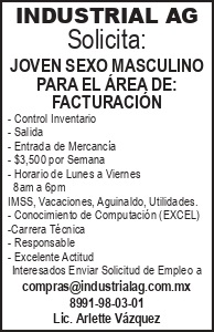 INDUSTRIAL AG SOLICITA: 