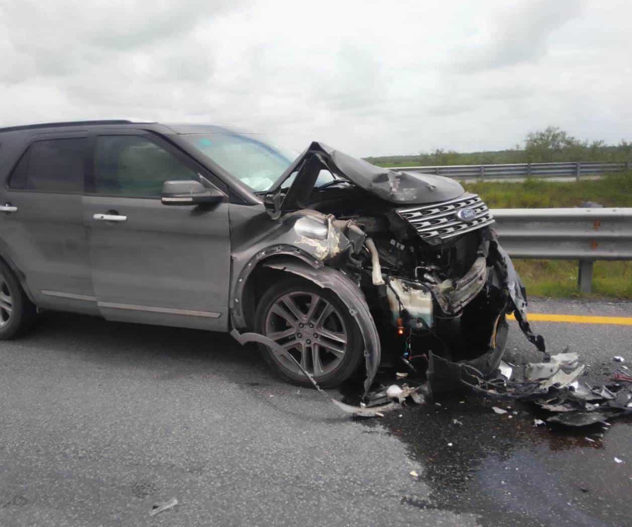 Choque en autopista Matamoros-Reynosa Choque en autopista Matamoros-Reynosa