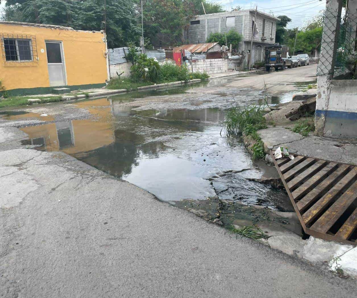 Vecinos afectados por problema de drenaje