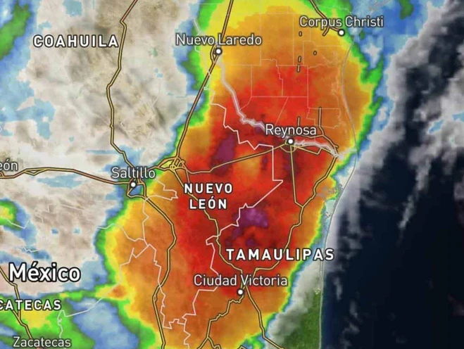 Alerta Protección Civil por lluvias intensas en Tamaulipas