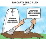 Pancarta en lo alto