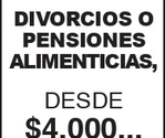 DIVORCIOS O PENSIONES 