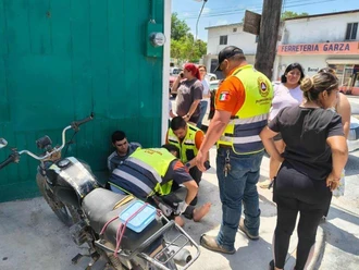 Motociclista resulta herido en accidente en San Fernando