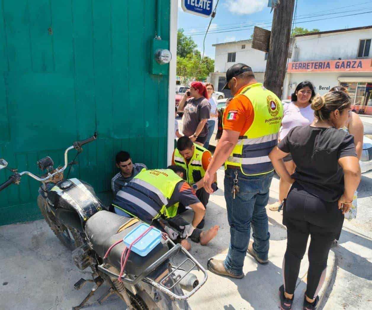 Motociclista resulta herido en accidente en San Fernando