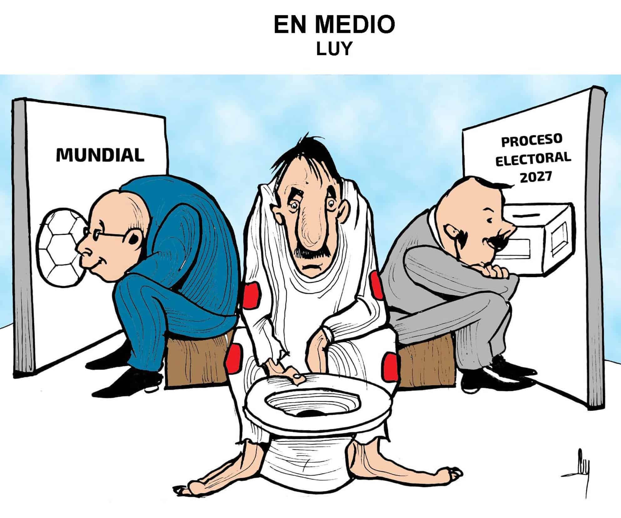 en medio