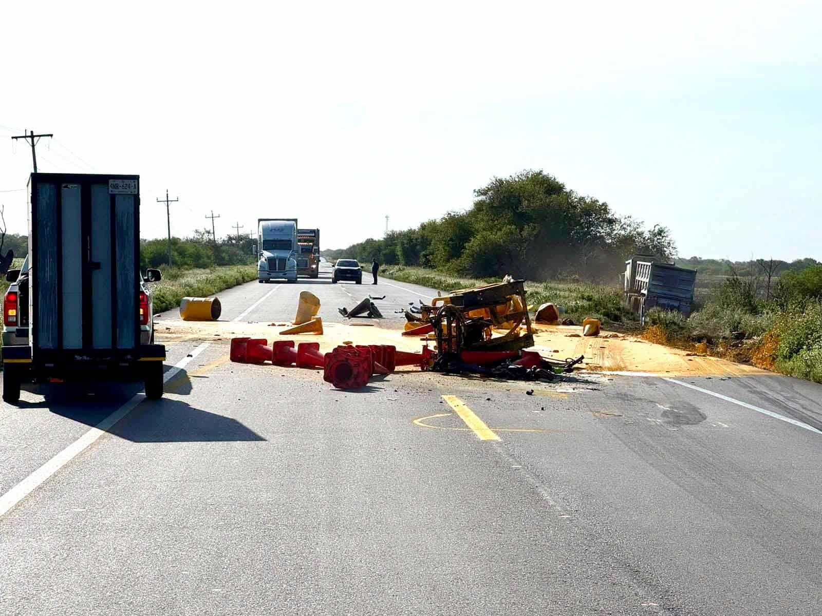 Muere arrollado por tráiler en la San Fernando-Reynosa