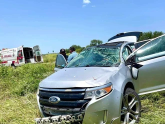 Vuelca camioneta en la Victoria–Matamoros
