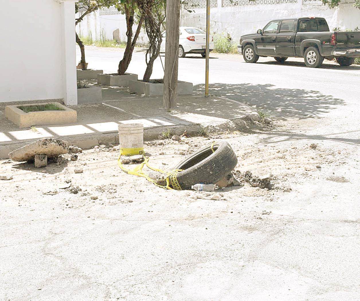 Riesgos en vía pública por obras inconclusas