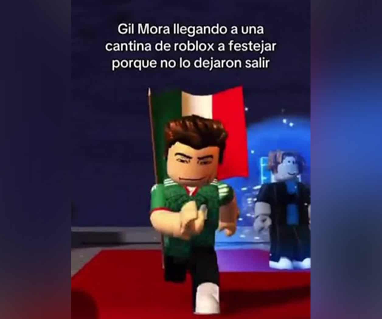 Gilberto Mora celebra en Roblox triunfo de México