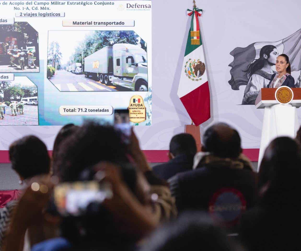 México refuerza ayuda  a Venezuela: Sheinbaum