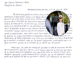 La mal informaron, dice vicealmirante Farías a Sheinbaum
