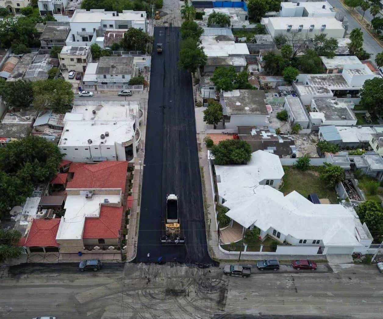 Gran avance de recarpeteo en vialidades de Río Bravo