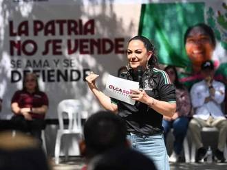Llama Olga Sosa a defender la soberanía desde Camargo