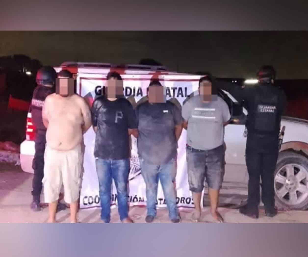 Caen cuatro con presunta droga en operativo de Matamoros