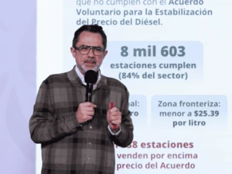 Reconocen a gasolineros por respetar acuerdo del precio del diésel