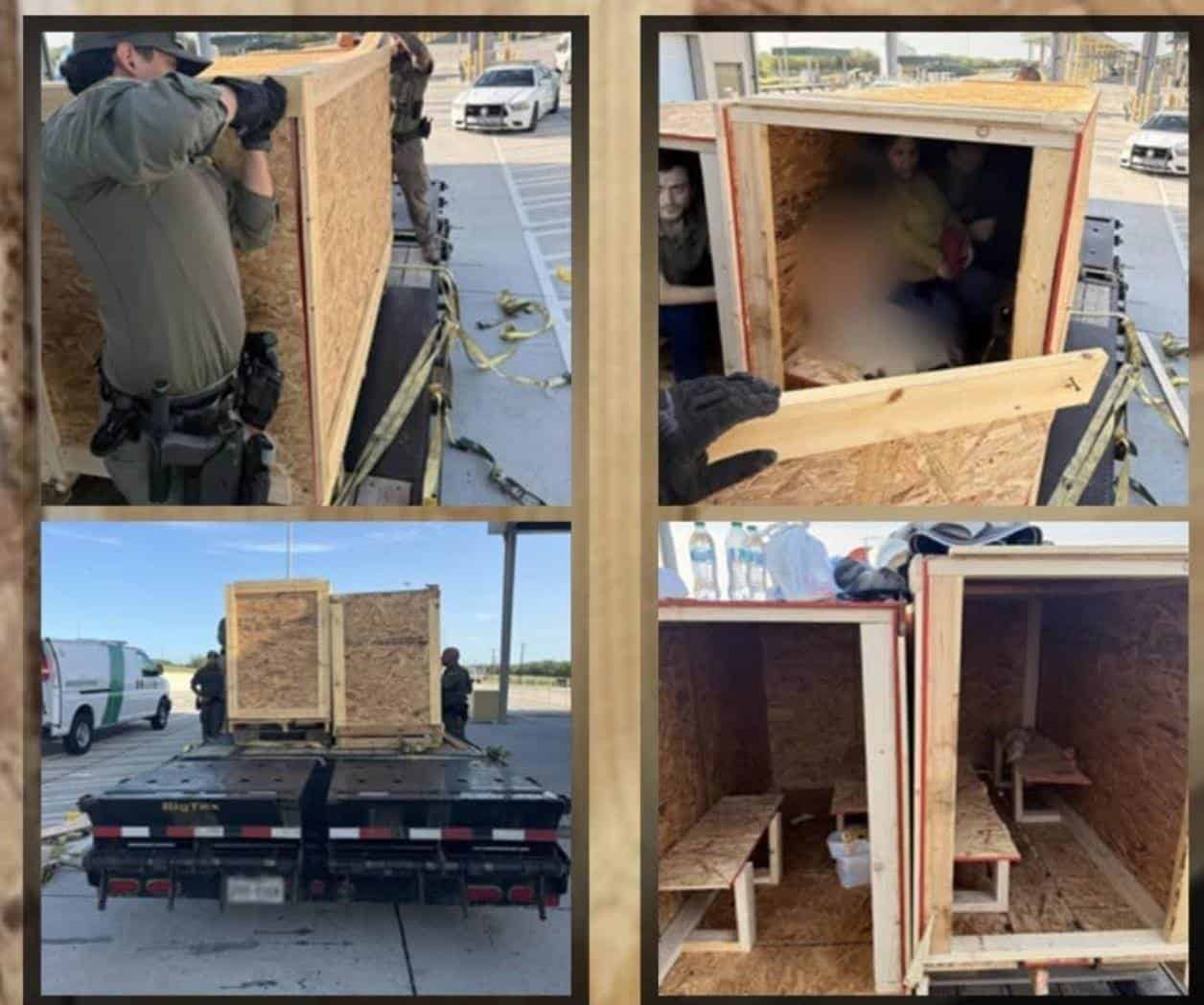 Rescatan a nueve migrantes ocultos en cajas de madera